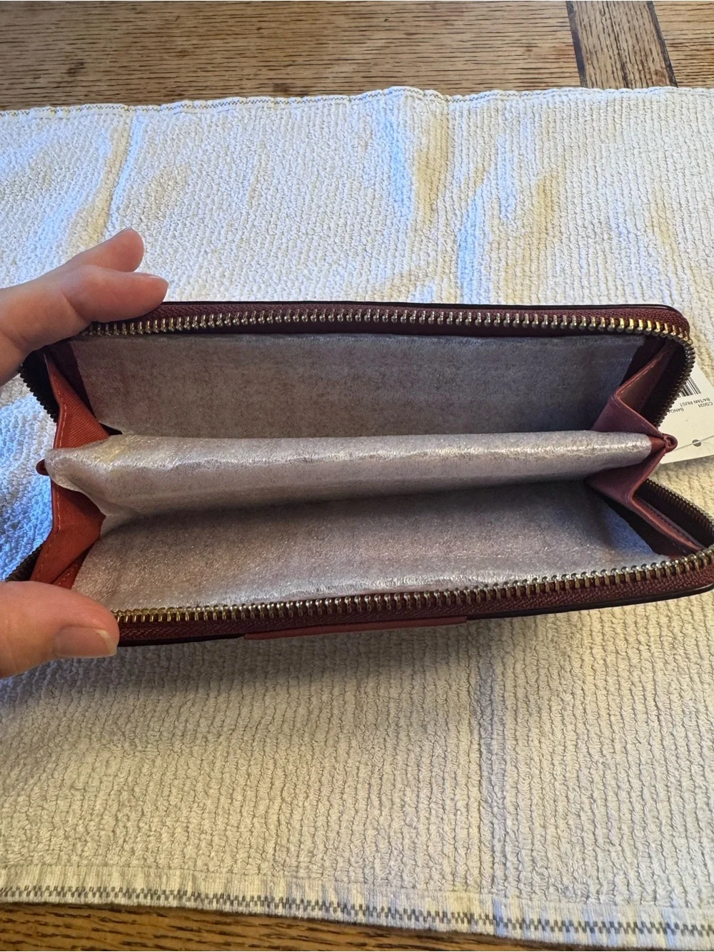 Coach Continental Wallet in Brown Canvas with Chestnut Leather